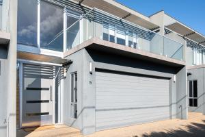 a garage door in front of a house at Kookora Suites in Griffith