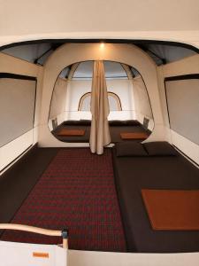 a view of the cockpit of an airplane at corak alam glamping in Tangkubanperahu