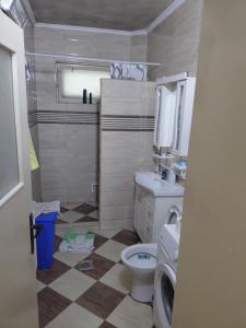 a bathroom with a toilet and a sink at Marinel in Vršac