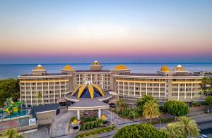 an aerial view of a resort with the ocean in the background at Side Alegria Hotel & Spa - All Inclusive-Adult Only in Side