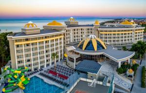 an aerial view of a hotel with a water park at Side Alegria Hotel & Spa - All Inclusive-Adult Only in Side