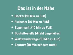 a screenshot of a text message with a list of commands at Kochstedter Wohnstuben - Fewo mit Naturbaustoffen in der Bauhausstadt Dessau - hundefreundlich - ebenerdig - mit Garten - Parkplatz inklusive in Dessau