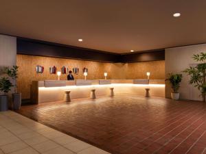 a lobby of a hotel with a waiting room at Mercure Miyagi Zao Resort & Spa in Zao
