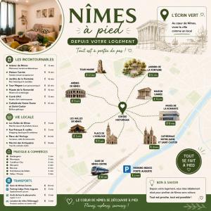 a map of the nines a pixel devius were liberated at Terrasse - CLIM - Arènes à pied - 4 pers in Nîmes