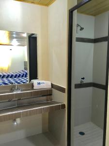 Phòng tắm tại Hotel Panamericano
