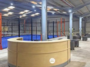 a large room with a circular podium in a building at The Lune - Uk47035 in Kirkby Lonsdale