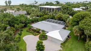 an overhead view of a house with a building at The Allen Home in Sanibel