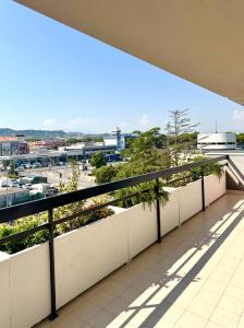 a balcony with a view of a parking lot at Emy Dreams in Citta' Sant'Angelo