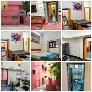 a collage of different photos of a room at KHS Ranganath-G in Tiruchirappalli