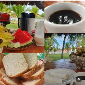 a collage of different pictures of food and coffee at ArpoadorBangalôparaísoperdido in Tutóia +14 photos