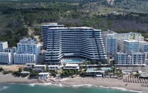 an aerial view of a resort on the beach at DreamStay Lezha Apartments - Ilyonis Residence in Lezhë