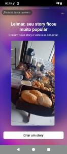 a website with a picture of a buffet of food at Hotel Lara - Simolândia in Alvorada do Norte 