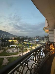 a view of a city from a balcony at Khudzhand City in Khujand