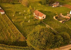 an aerial view of a house on a farm at Green Little Cottage with Pool near Ostrog Monastery in Danilovgrad