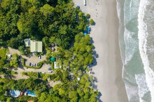 an aerial view of the beach and ocean at Buena Vista Plus in Quepos