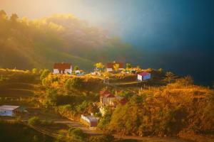 a small village on top of a hill at Salberry Hotel in Lansdowne