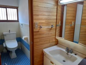 a bathroom with a toilet and a sink at 民宿なかやま in Kushimoto