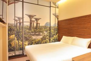 a bedroom with a bed and a large window with condos at Newly Renovated - Days Inn by Wyndham Singapore Novena in Singapore +113 photos