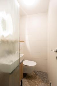a bathroom with a toilet and a sink at Casa Riccobon 5 in Koper +38 photos