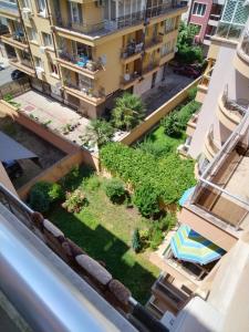 an aerial view of a garden in the middle of a building at Comfy Home in Pomorie +2 photos