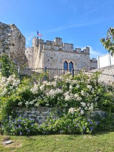 a castle with a bunch of flowers in front of it at GITE 2 LE GRAND CHENE in Condette +14 photos