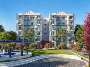 a rendering of a large apartment building at Signature 2BR - Deluxe - Santorini - Negombo in Negombo