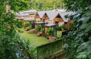 an aerial view of a resort with trees at Villas Roca del Caribe in Puerto Viejo