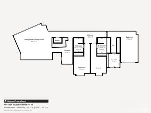 a floor plan of a house at Vacationer Holiday Homes I Luxurious 3 Bedroom I Iconic FIVE Palm in Dubai