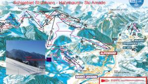 ザンクト・ヨーハン・イム・ポンガウにあるArt Chalet Vorderschuhzachの山のスキー場地図