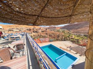a view of the grand canyon from the top of a roof at Sumptuous Villa in Aït Ben Haddou with Private Pool in Aït Benhaddou