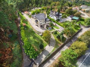 an aerial view of a house at Majestic Manor in Valença with private pool in Valença