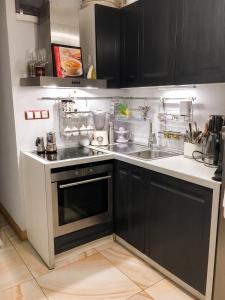 a kitchen with a sink and a stove top oven at Spacious House in Central Sofia with Garden in Sofia