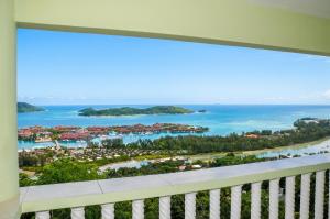 a balcony with a view of the ocean at Elegant Villa with Sea View in Victoria in Victoria