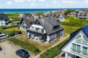 an aerial view of a house at Haus Fernsicht, App 4 in Wenningstedt