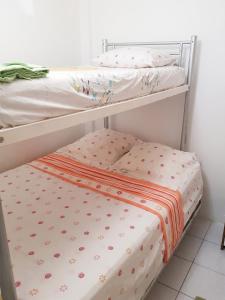 two bunk beds sitting next to each other at Appartement moderne à Le Lamentin avec jardin clos, 110 m² in Le Lamentin