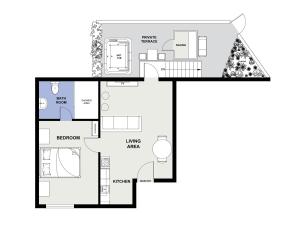 a floor plan of a small house at Henrys Haunt-Rxx8 in Stanton in Peak