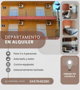 a collage of three pictures of a building at Departamentos Maxx II in Colón