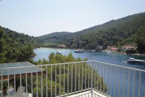 a view of a river from the balcony of a house at Apartment Nono Ivo in Vis