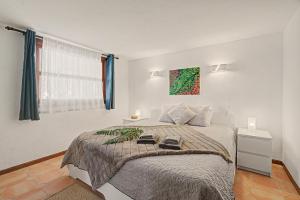 a bedroom with a bed and a painting on the wall at Oasis Garden, Alegranza in Chayofa