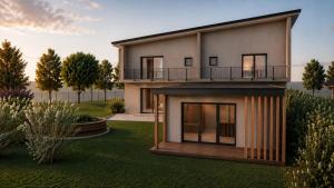 a rendering of a house with a balcony at Apartments Wally in Ptuj +68 photos