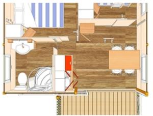 a floor plan of a house at Camping 3 étoiles - Piscine - ccbgaia in Châtel-Chéhéry
