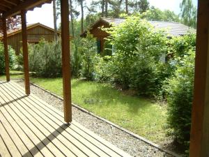a view from the porch of a house at Ferienhaus Jabel 26 in Jabel
