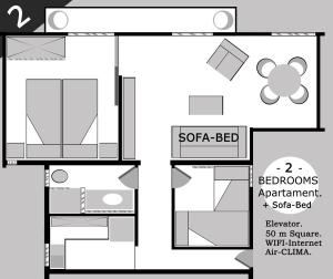 Plano de Barceloneta Ramblas Apartments