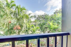 a view of palm trees from a balcony at Colonial Suite @ Mahogany Hall in San Ignacio +16 photos