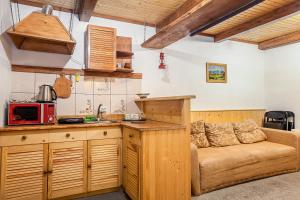 Kuchyň nebo kuchyňský kout v ubytování Vatra Hotel