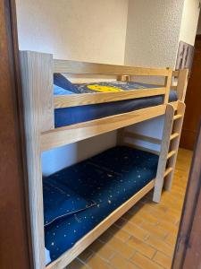 a couple of bunk beds in a room at Appartement 2 pièces La Colmiane in La Colmiane +2 photos