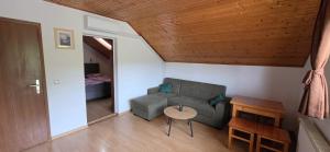 a living room with a couch and a table at Guesthouse Mirko Hodak in Seliste Dreznicko +61 photos