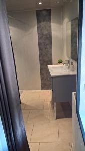 a bathroom with a sink and a mirror at Chez Nova in Chaudenay +14 photos