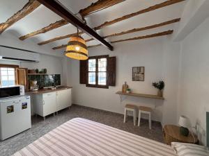 a large room with a bed and a kitchen at El Rincón de Laura - Quesada in Quesada