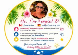 a certificate with a picture of a woman in arero at Super Cute Camposol 2 bed with Community Pool in Mazarrón